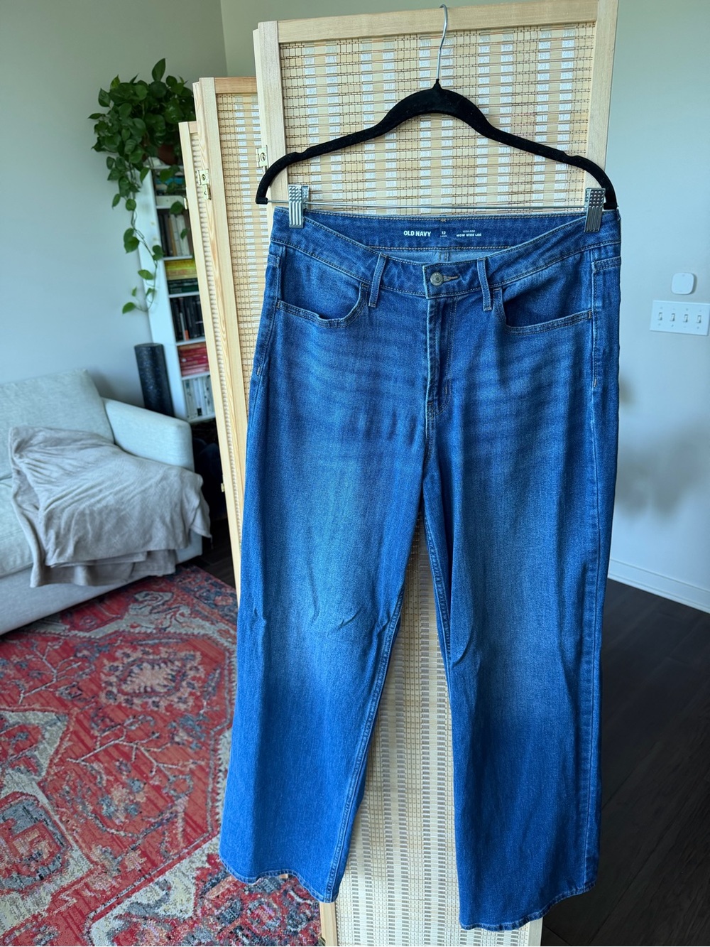 Old Navy Medium Blue Wide-Leg Jeans